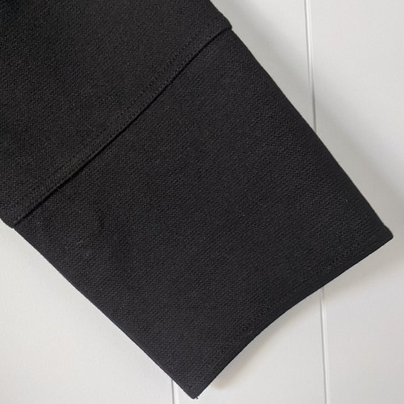 NEW Madewell Leather Trim Pique Ponte Dress S - Picture 4 of 10